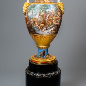 An exceptionally large mythological subject 'Diana and Actaeon' vase, Meissen porcelain, 2nd half 19th C. — photo 6