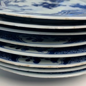 An extensive Chinese blue and white 'hunting scene' service, 18/19th C. — 照片 128