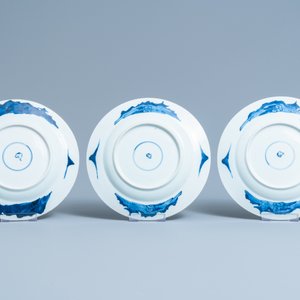 An extensive Chinese blue and white 'hunting scene' service, 18/19th C. — 照片 47