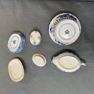An extensive Chinese blue and white 'hunting scene' service, 18/19th C. — 照片 75