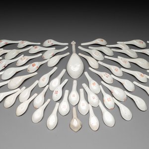 An extensive collection of 62 Chinese porcelain spoons, 19/20th C. — foto 2