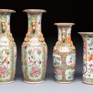 An extensive group of 23 Chinese Canton famille rose wares, 19th C. — 照片 15