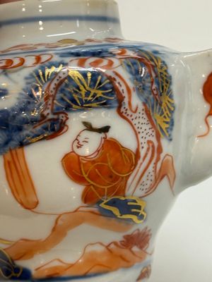 An extraordinary Chinese Imari-style oil lamp and cover, Kangxi/Yongzheng — photo 7