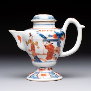 An extraordinary Chinese Imari-style oil lamp and cover, Kangxi/Yongzheng — photo 2