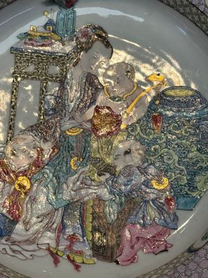 An extremely fine pair of Chinese famille rose ruby-back eggshell plates with a lady and playing boys, Yongzheng — photo 24
