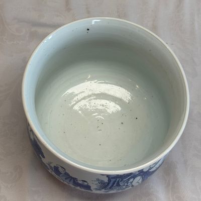 An extremely rare and fine Chinese blue and white 'Liu Zi Xi Mi Le 六子戲彌勒' censer — 照片 7