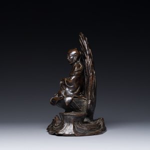 An extremely rare and unique 'Laozi' incense burner and cover, Yuan — 照片 2