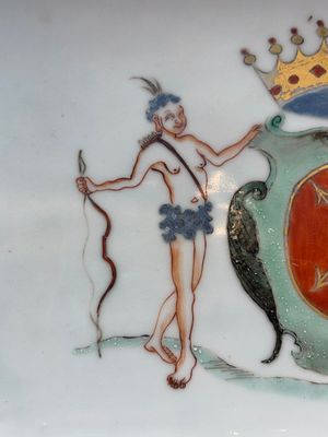 An extremely rare Chinese armorial rectangular basket with the arms of Sioc'han de Kersabiec, Kangxi, ca. 1715 — photo 8