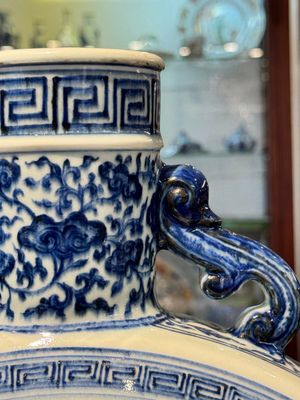 An extremely rare Chinese blue and white 'Bajixiang' moonflask, Yongzheng mark and of the period — photo 25