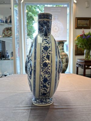 An extremely rare Chinese blue and white 'Bajixiang' moonflask, Yongzheng mark and of the period — photo 4
