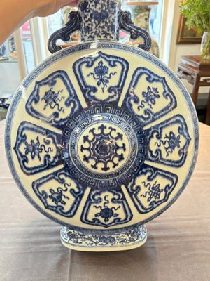 An extremely rare Chinese blue and white 'Bajixiang' moonflask, Yongzheng mark and of the period — photo 7