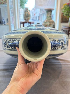 An extremely rare Chinese blue and white 'Bajixiang' moonflask, Yongzheng mark and of the period — photo 9