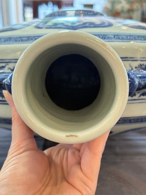 An extremely rare Chinese blue and white 'Bajixiang' moonflask, Yongzheng mark and of the period — photo 10
