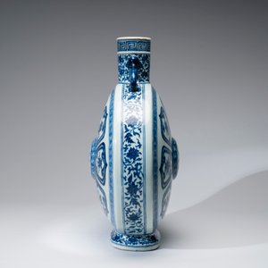 An extremely rare Chinese blue and white 'Bajixiang' moonflask, Yongzheng mark and of the period — photo 5