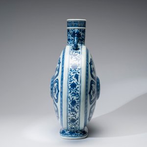 An extremely rare Chinese blue and white 'Bajixiang' moonflask, Yongzheng mark and of the period — photo 7