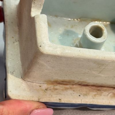 An extremely rare Chinese blue and white ko-sometsuke 'Cat' incense burner — photo 14