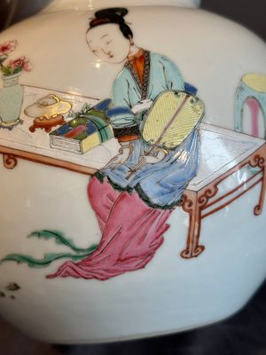 An extremely rare Chinese famille rose globular 'lady and boys' jar, Yongzheng — photo 8