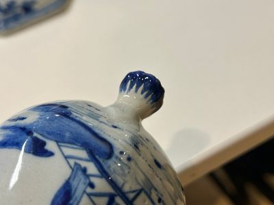 An extremely rare Dutch Delft blue and white five-piece tea service, 18th C. — photo 1