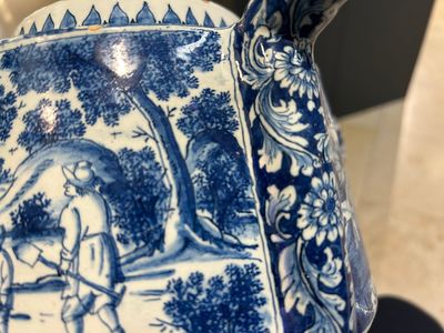 An extremely rare Dutch Delft blue and white posset pot, early 18th C. — 照片 10