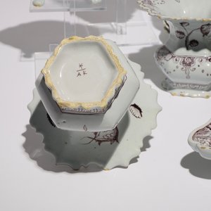 An extremely rare manganese Dutch Delft 48-piece service, 18th C. — photo 3