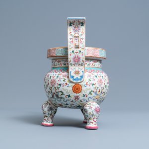 An imperial Chinese famille rose 'bajixiang' tripod censer, Daoguang mark and of the period — 照片 3