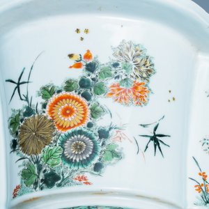 An imperial Chinese famille verte cinquefoil jardinière, Kangxi mark and of the period — 照片 29