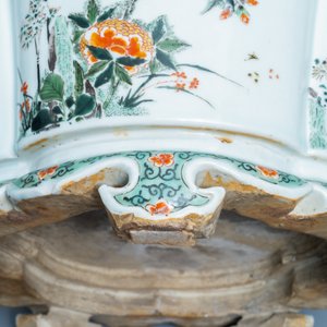 An imperial Chinese famille verte cinquefoil jardinière, Kangxi mark and of the period — 照片 32