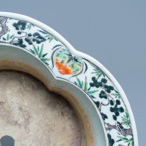 An imperial Chinese famille verte cinquefoil jardinière, Kangxi mark and of the period — 照片 34