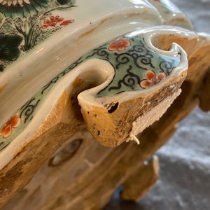 An imperial Chinese famille verte cinquefoil jardinière, Kangxi mark and of the period — 照片 41