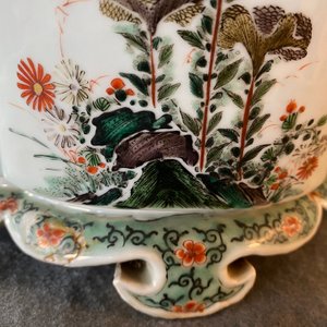 An imperial Chinese famille verte cinquefoil jardinière, Kangxi mark and of the period — 照片 63