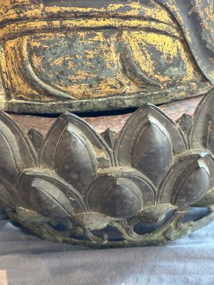 An important and large Chinese gilt bronze Buddha on a lotus throne, Ming — photo 16