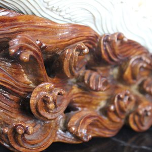 An important large Chinese ivory waterfront group on wood stand, Cultural Revolution — 照片 6