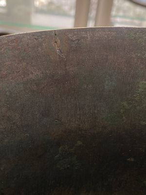 An imposing Chinese archaic gold-and-silver-inlaid bronze 'hu' vase on wooden stand inscribed Tao Xiang 陶湘 and Luo Zhenyu 羅振玉, Song/Ming — photo 35