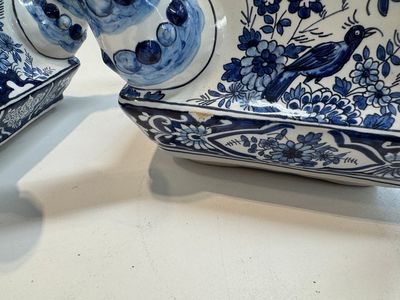 An impressive blue and white Dutch Delft seven-part tulip vase, 19th C. — photo 6