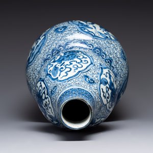 An impressive Chinese blue and white 'Eight Immortals' double gourd vase, Jiajing/Wanli — photo 5