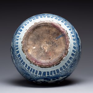 An impressive Chinese blue and white 'Eight Immortals' double gourd vase, Jiajing/Wanli — photo 6