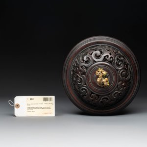 An impressive Chinese famille rose 'Bajixiang and Lotus Scroll' tripod censer with a wooden cover, Jiaqing mark and of the period — photo 9