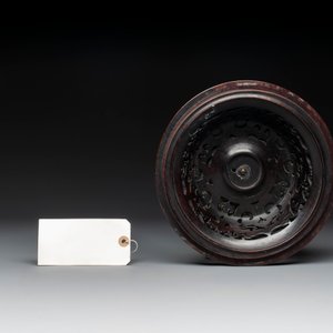 An impressive Chinese famille rose 'Bajixiang and Lotus Scroll' tripod censer with a wooden cover, Jiaqing mark and of the period — photo 10