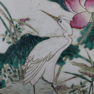 An impressive Chinese porcelain famille rose hu vase with ducks, 19th C. — 照片 7