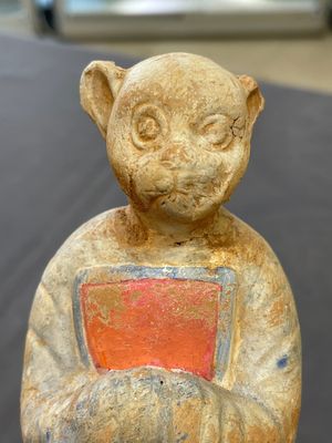 An impressive set of 12 Chinese cold painted terracotta zodiac figures, Ming — photo 21