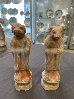 An impressive set of 12 Chinese cold painted terracotta zodiac figures, Ming — photo 46