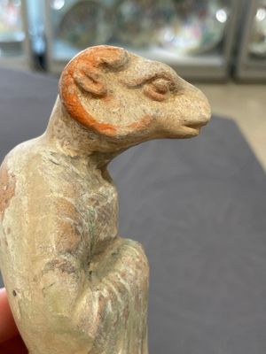 An impressive set of 12 Chinese cold painted terracotta zodiac figures, Ming — photo 54