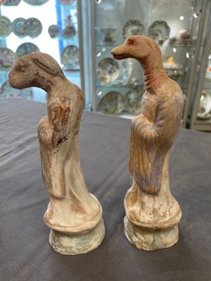 An impressive set of 12 Chinese cold painted terracotta zodiac figures, Ming — photo 58