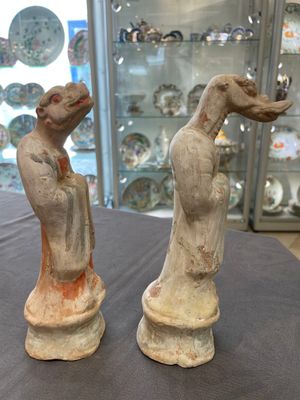 An impressive set of 12 Chinese cold painted terracotta zodiac figures, Ming — photo 8