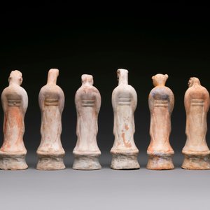 An impressive set of 12 Chinese cold painted terracotta zodiac figures, Ming — photo 8