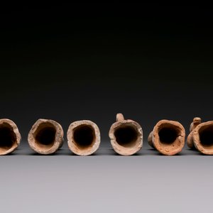 An impressive set of 12 Chinese cold painted terracotta zodiac figures, Ming — photo 10