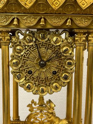 An impressive three-piece gilt bronze chinoiserie clock garniture, France, 19th C. — photo 17