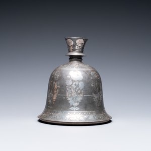 An Indian silver-inlaid bidri huqqa base, 1st half 19th C. — 照片 5
