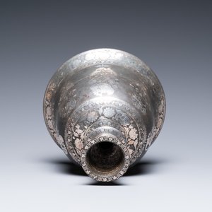 An Indian silver-inlaid bidri huqqa base, 1st half 19th C. — 照片 7