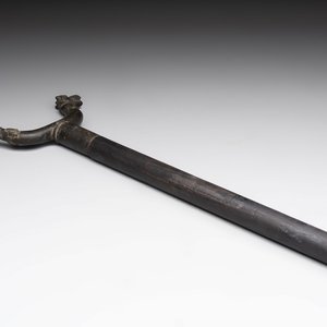 An Indo-Mughal bronze and wooden dervish crutch, 18/19th C. — 照片 1